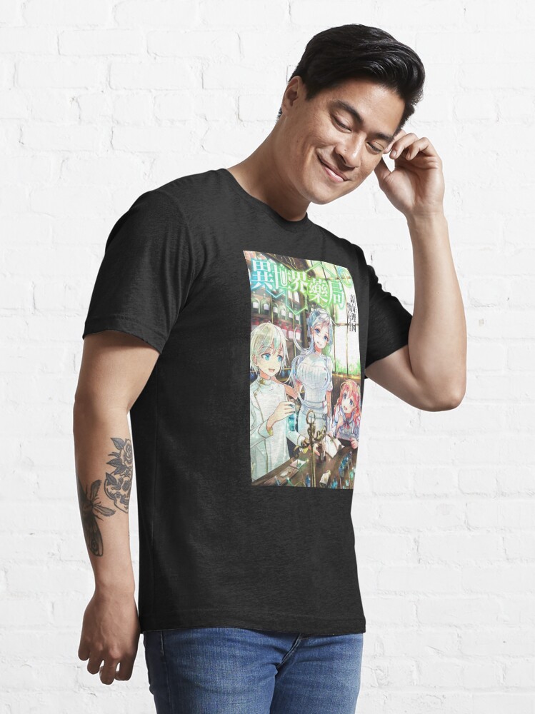 Isekai Yakkyoku Camiseta Para Homens Mulheres Preta Branca Unisexo