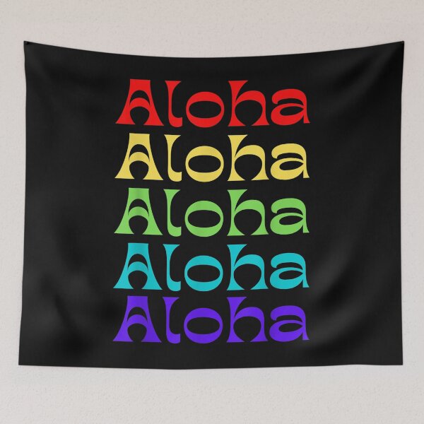 Item preview, Hawaii Aloha Rainbow Retro Lettering Hawaiian Vacation designed and sold by ChiMiwa.