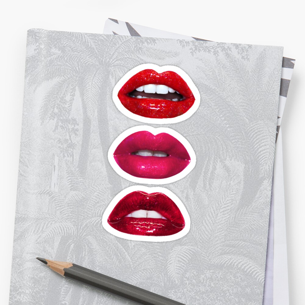 Glitter Lips Xoxo Sticker By Star Sighs Redbubble