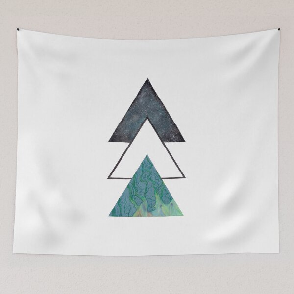 Item preview, Oil spill Galaxy Triangles designed and sold by maryhorohoe.