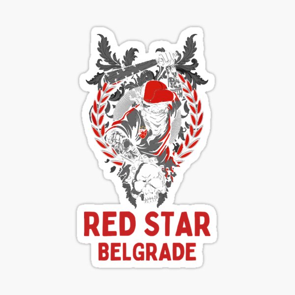 4 Pack) Red Star Belgrade Serbia Vinyl Sticker Decal Soccer Crvena