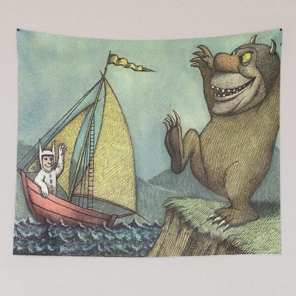 Item preview, Max with a big wolf, Wild things are designed and sold by 2692Artwork.