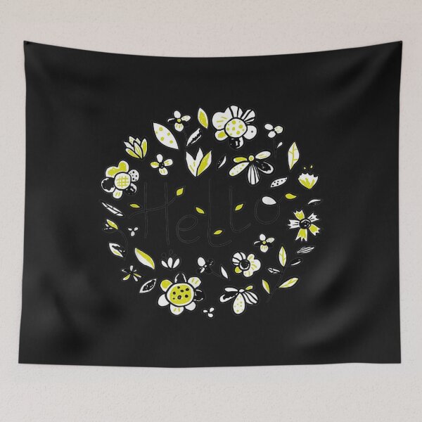 Item preview, HELLO SPRING INSPIRATION with flowers and lettering designed and sold by ChiMiwa.