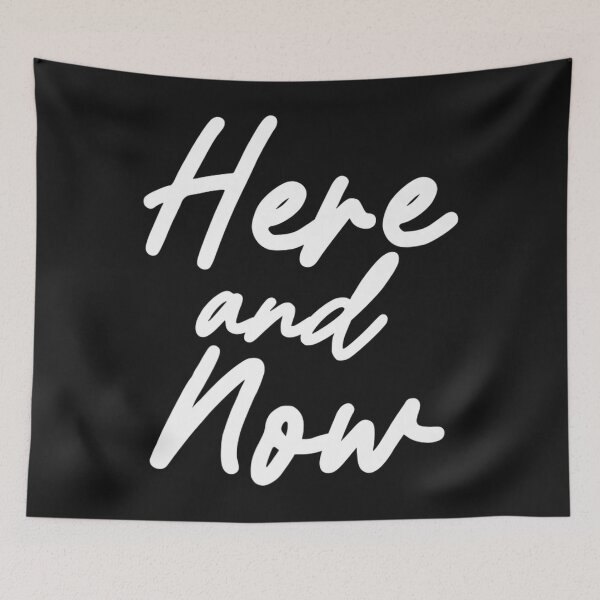 Item preview, Here and Now, Hand lettering Motivational Text Phrase Premium designed and sold by ChiMiwa.
