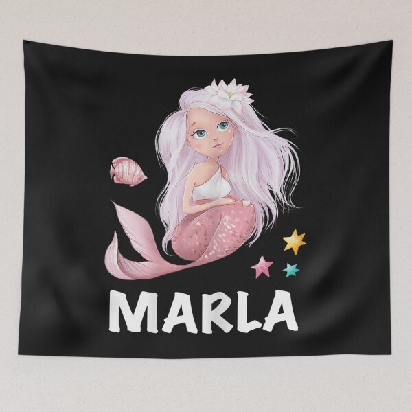 Item preview, Mermaid girl's lettering Marla designed and sold by ChiMiwa.