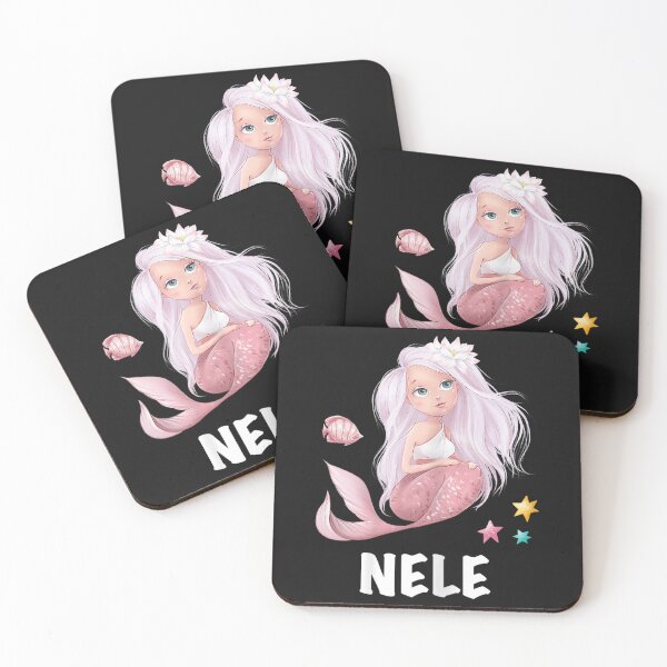 Item preview, Mermaid girl's lettering Nele designed and sold by ChiMiwa.