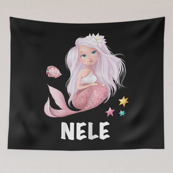 Item preview, Mermaid girl's lettering Nele designed and sold by ChiMiwa.