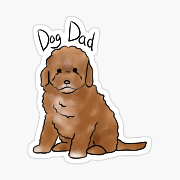 Dog dad goldendoodle Sticker