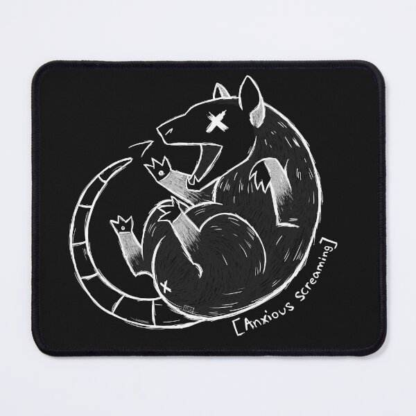 Item preview, white anxious screaming opossum - aforceofart designed and sold by aforceofart.