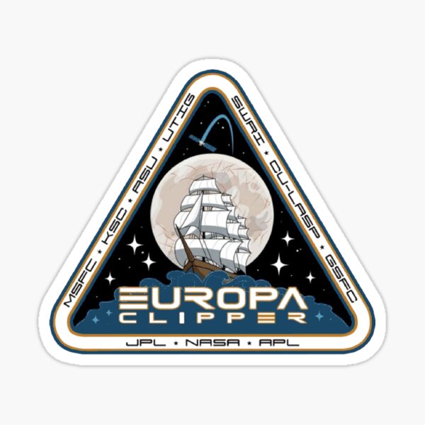 NASA's Europa Clipper Logo Glossy Sticker