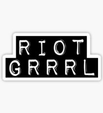 Riot Grrrl (Punch Label Text) Sticker