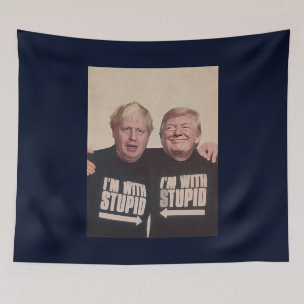 Item preview, Trump and Boris Johnson - I_m With Stupid   designed and sold by DreamDrawing.