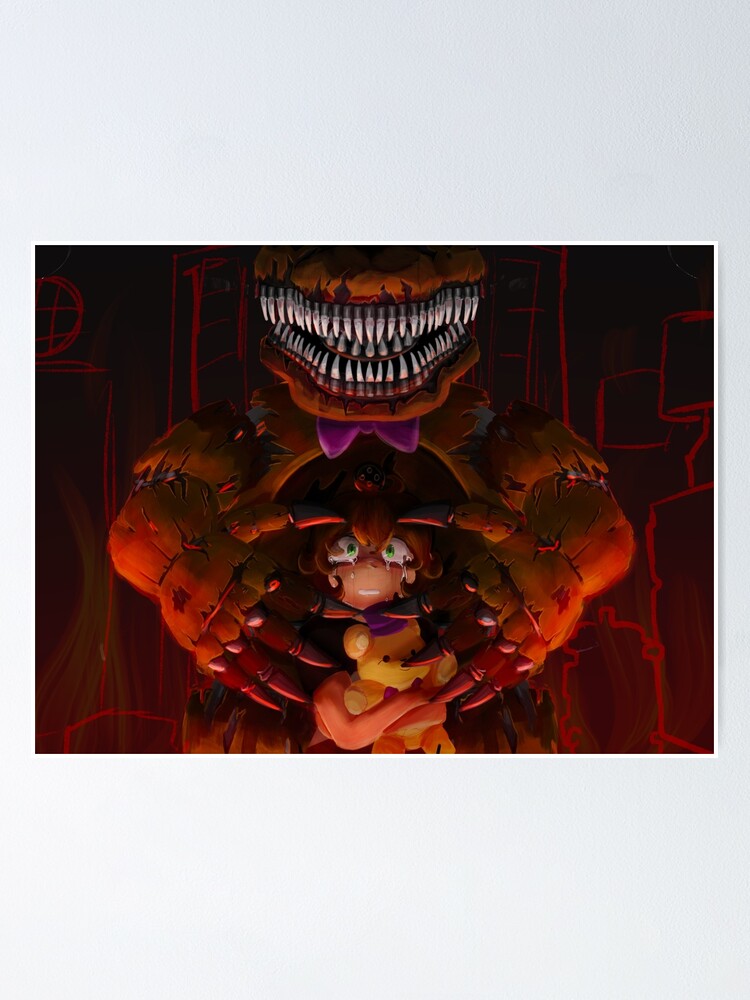 Nightmare Fredbear Poster for Sale by SmolSquooshShop