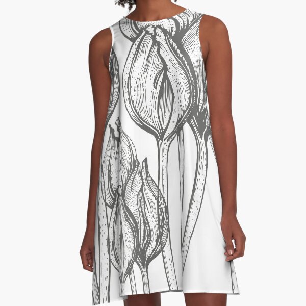 tulip line pattern A-Line Dress