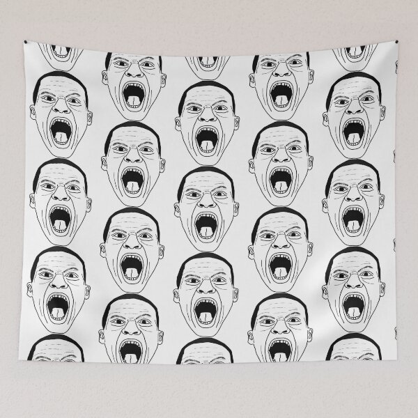 Item preview, RUSSELL WESTBROOK PRIMAL SCREAM FACE OF FURY BLACK + WHITE MINIMALIST DESIGN   designed and sold by OmoroseTazanna.