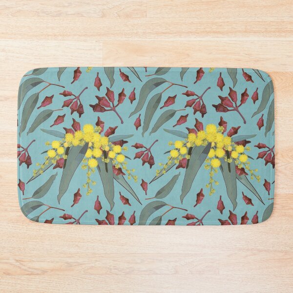 Item preview, Golden Wattle Eucalyptus - Blue and Yellow designed and sold by Sketchbook Designs.