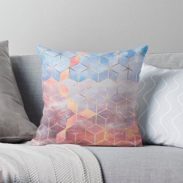 Magic Sky Cubes Throw Pillow