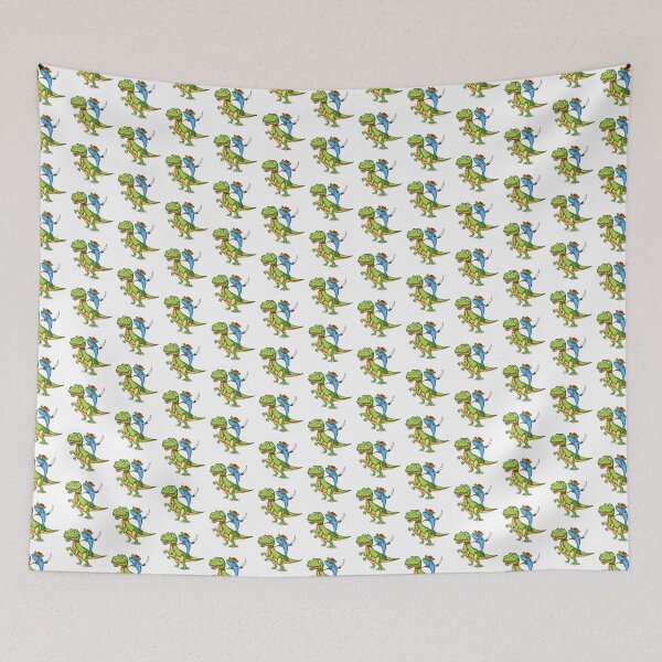 Item preview, Cute Pirate Shark Riding Dinosaur T-Rex in The Kawaii Style designed and sold by CreativeCranium.