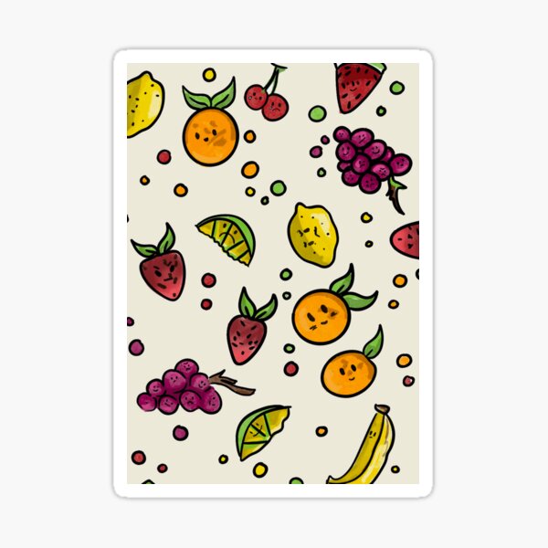smiley fruits Sticker