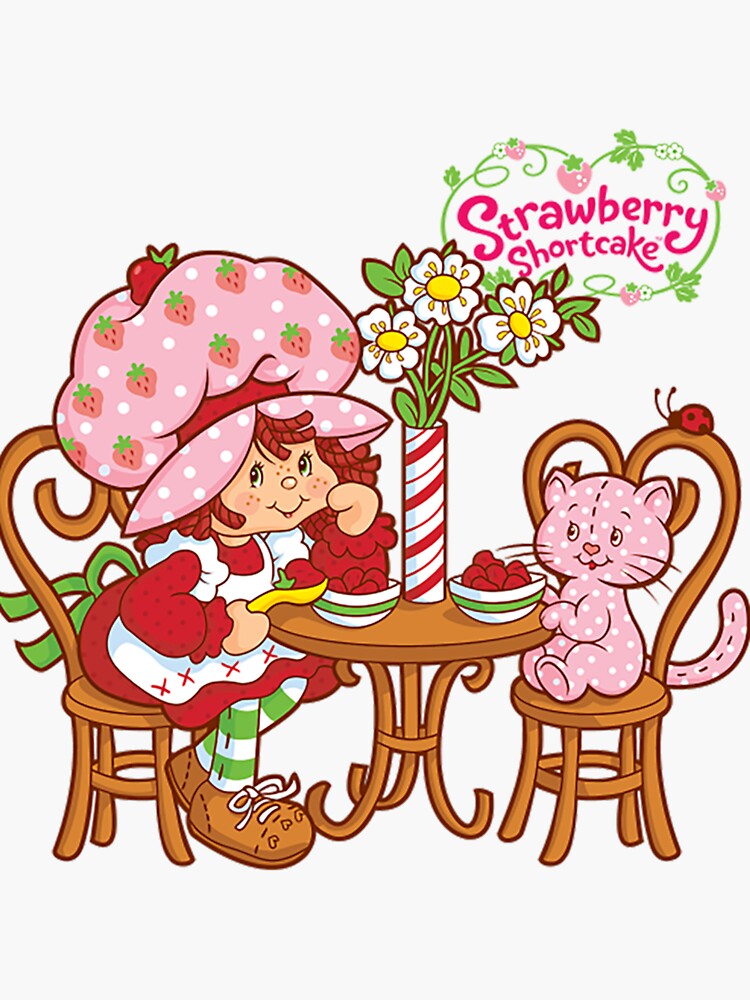 "Strawberry Shortcake strawberry shortcake and cat " Sticker for Sale