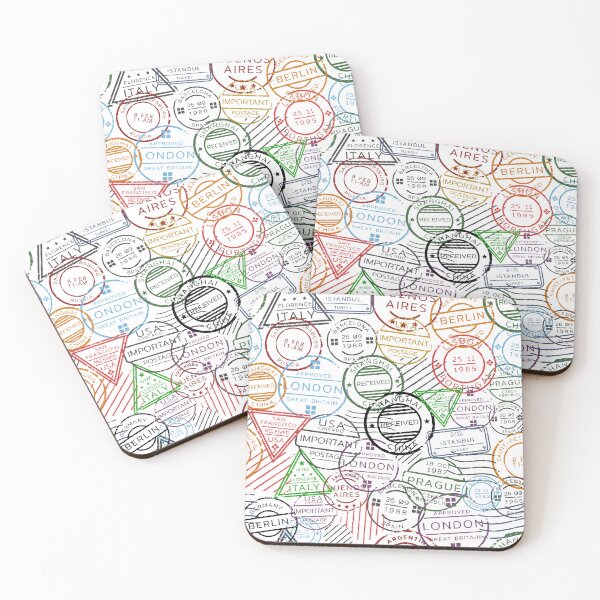Item preview, Retro postal seamless pattern designed and sold by Martin Jay.