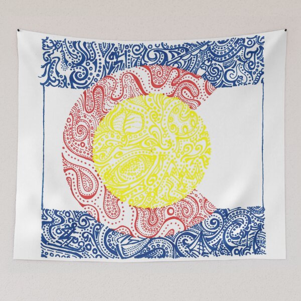 Item preview, Colorado Flag: Zen Tangle designed and sold by TaylorJArts.