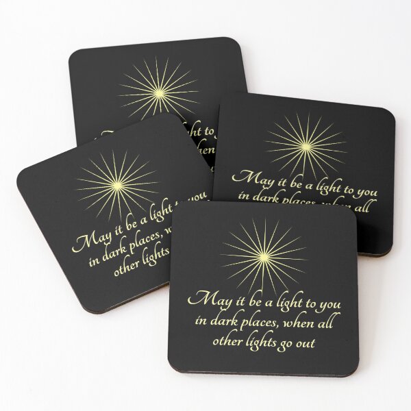 Item preview, May it be a light to you in dark places, when all other lights go out - Simple Black designed and sold by Tolkienian.