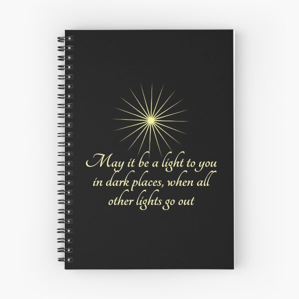 Item preview, May it be a light to you in dark places, when all other lights go out - Simple Black designed and sold by Tolkienian.