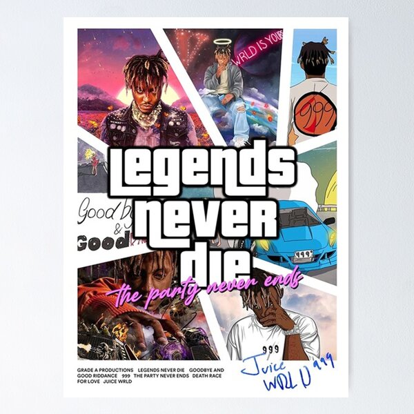 Juice Wrld 'Legends Never Die' Sky Poster