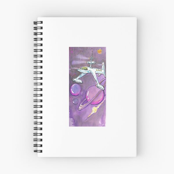 Item preview, Saturn and ship in purple designed and sold by judy snyder.