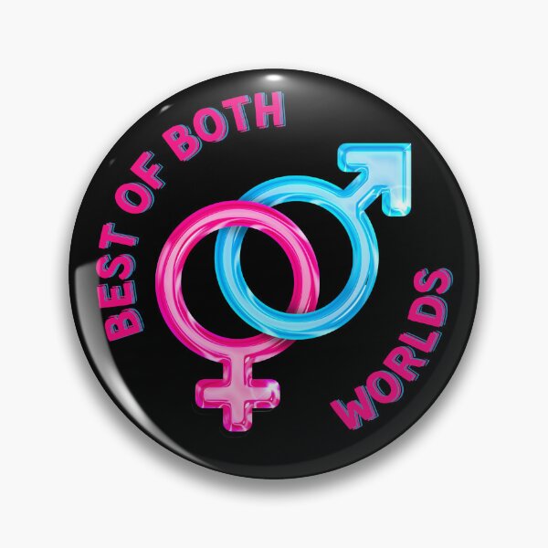 Item preview, Boy Girl Best of Both Worlds Pink Blue Symbol Sissy Femboy Transexual  designed and sold by SISSY4SISSIES.