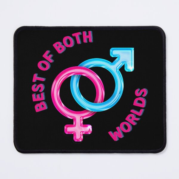 Item preview, Boy Girl Best of Both Worlds Pink Blue Symbol Sissy Femboy Transexual  designed and sold by SISSY4SISSIES.