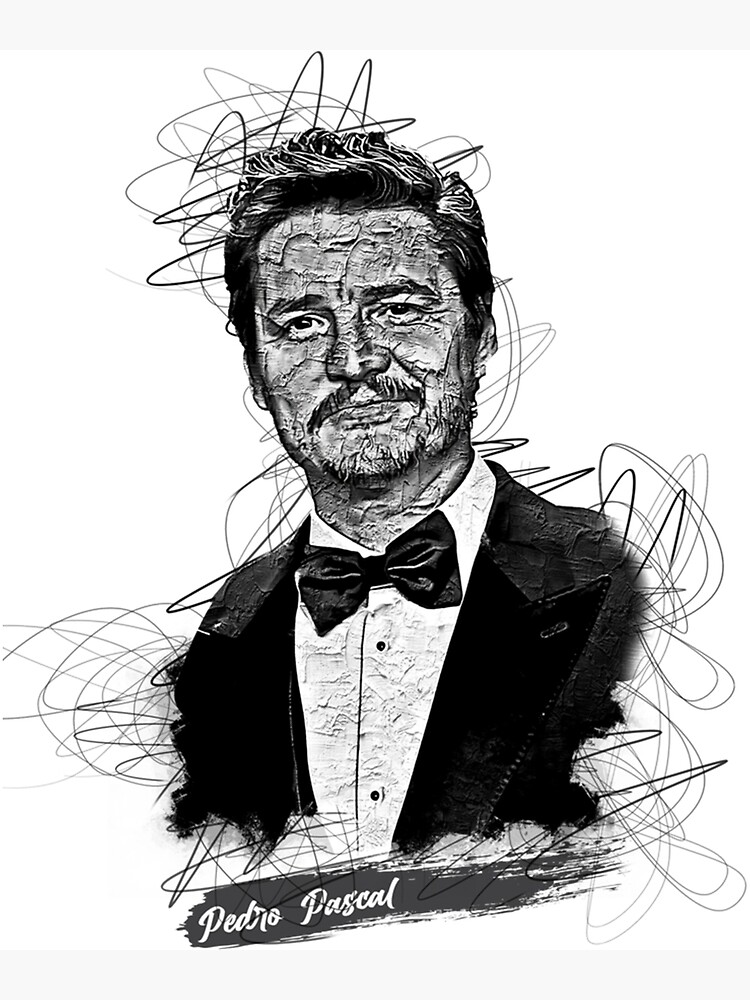 "Pedro Pascal Abstract Sketch Art, Pedro Pascal " Poster for Sale by frenchpictorama Redbubble