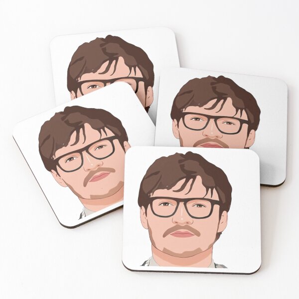 Artikelvorschau, Pedro Pascal Cartoon Face Art gutaussehend verträumt und sieht dich an entworfen und verkauft von frenchpictorama.