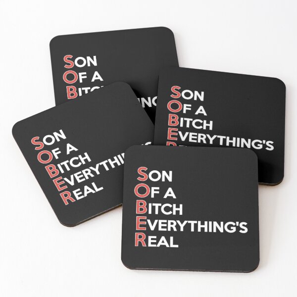 Item preview, Sober Son Of A Bitch Everythings Real Alcoholics Aa Recovery designed and sold by WinkiMun.