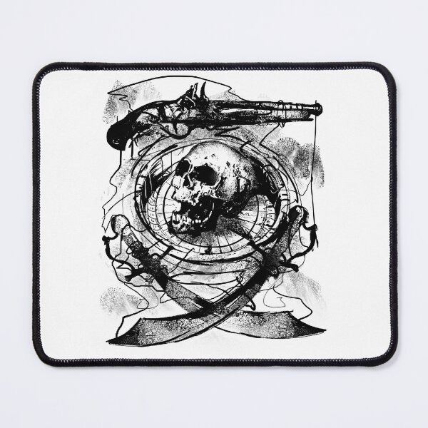 Item preview, Skull, Compass, Pistol and Cutlasses in Ink designed and sold by Area31Studios.