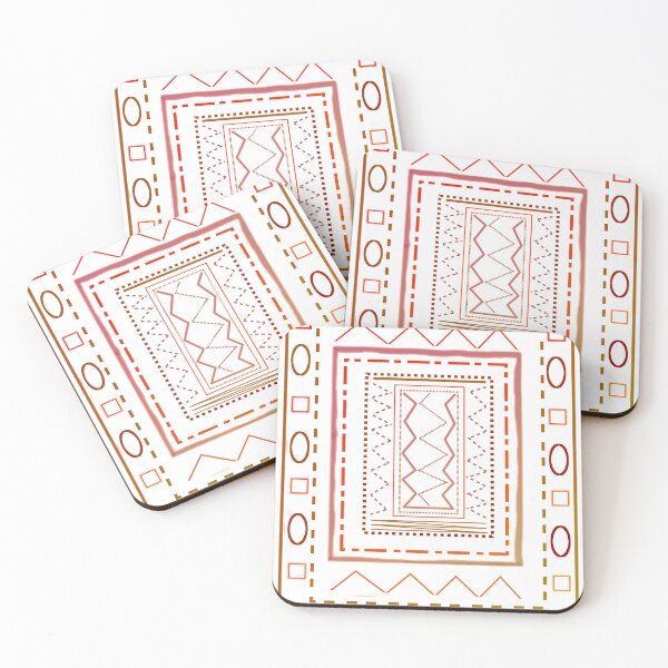 Aperçu de l'œuvre Motif de tapis péruvien rougeâtre créée et vendue par CryptoEnths.