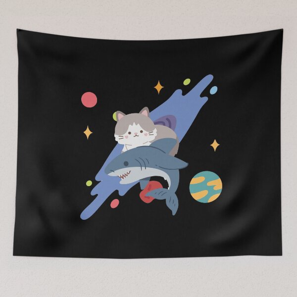 Item preview, Cat on A Shark designed and sold by Quadghouls.
