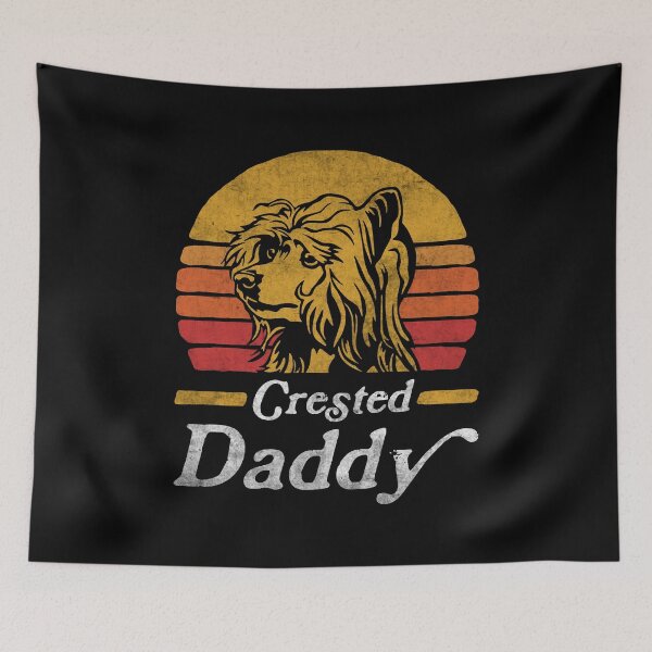 Item preview, Retro Vintage Chinese Crested Daddy designed and sold by More Cute Dogs.