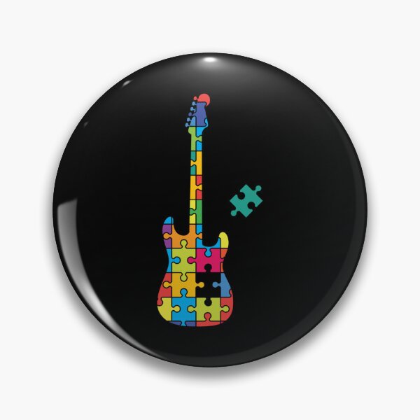 Item preview, Color Puzzle S-Style Electric Guitar Silhouette Classic T-Shirt designed and sold by celestekey.