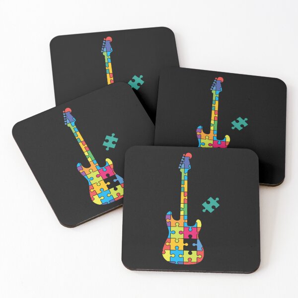 Item preview, Color Puzzle S-Style Electric Guitar Silhouette Classic T-Shirt designed and sold by celestekey.