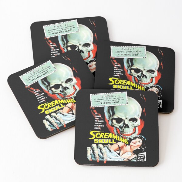 Item preview, Screaming Skull Vintage Movie Poster, Sci-Fi Horror Film Art designed and sold by losree.