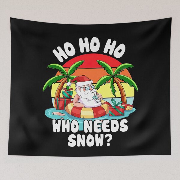 Item preview, Ho Ho Ho Who Needs Snow Santa Beach Summer Vacation designed and sold by NaomiTankersly.