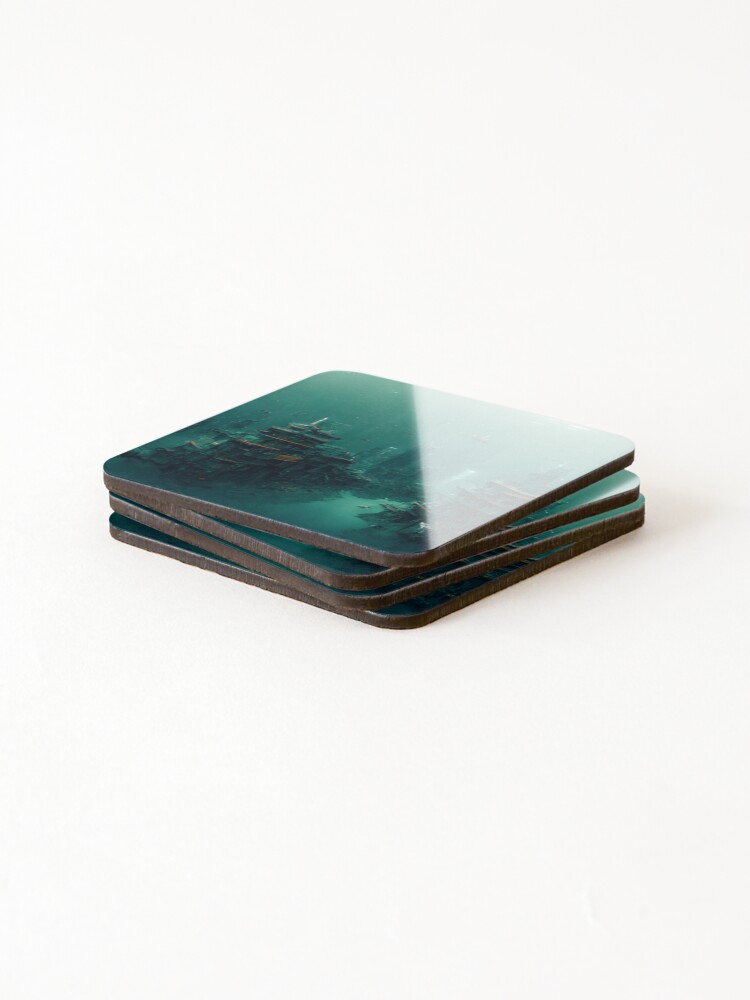 Thumbnail 4 of 5, Coasters (Set of 4), Deep Sea designed and sold by RicoInStudios.