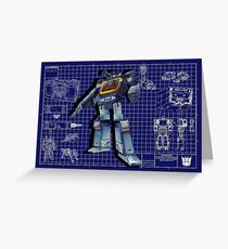 Masterpiece Soundwave Blueprint Greeting Card