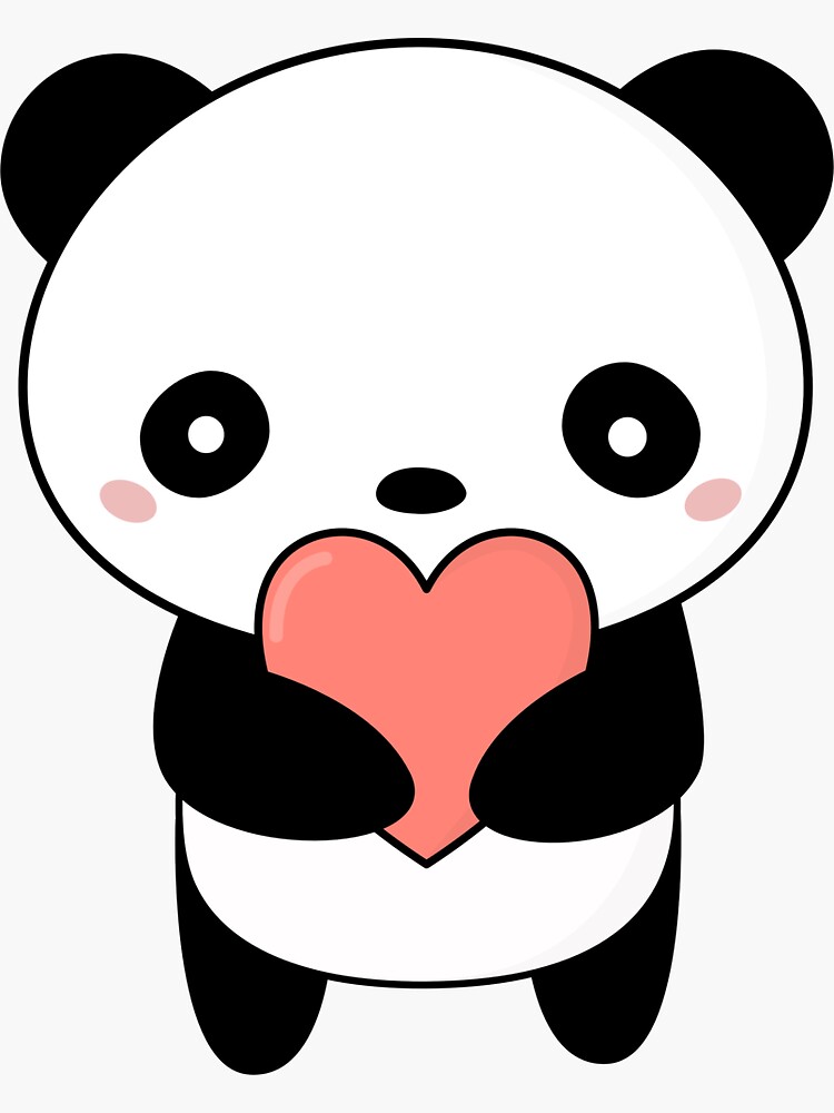 "Kawaii Cute Panda Bear " Sticker by happinessinatee | Redbubble