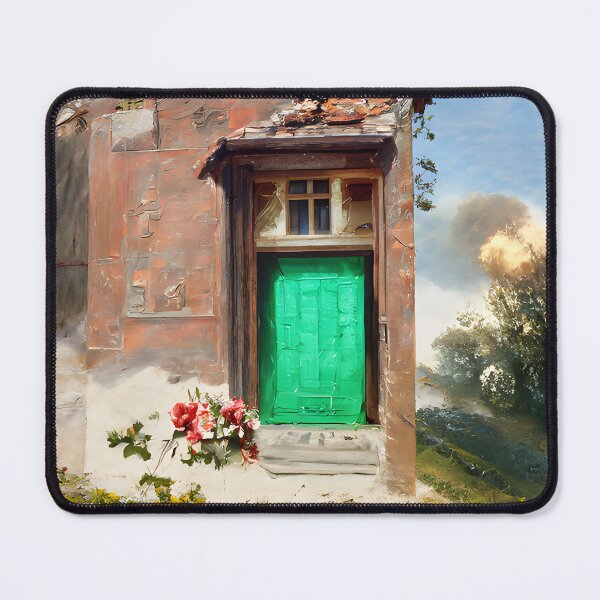 Item preview, Tiny house green door designed and sold by fizzribbit.