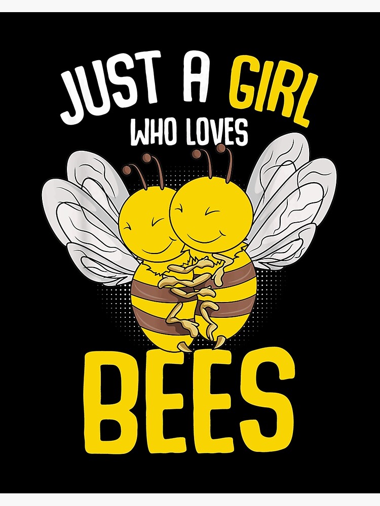 Funny Saying Bee Gifts for Women,Just A Girl Who Loves Bees,Novelty Bee Print Socks