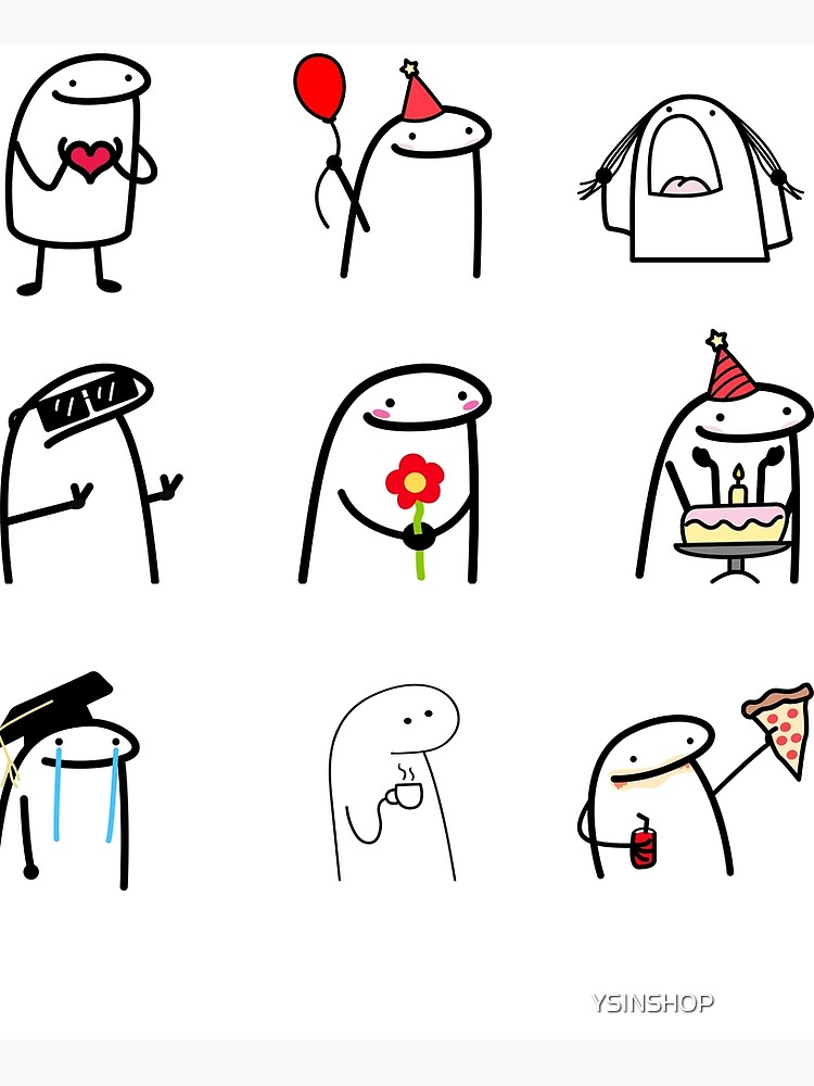 Set of Flork meme stickers | Poster