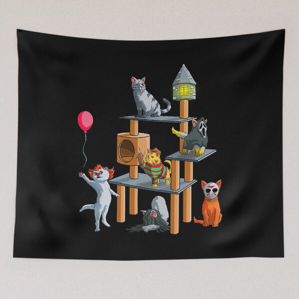 Item preview, Funny Cat Horror Movies Cute Halloween For Cat Kitty Lovers designed and sold by MalloWilli.